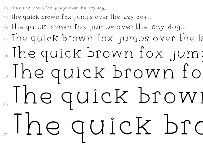 Everyday Typo font waterfall